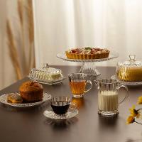 Queijeira Cristal Lyor Radial 19,5x12,5cm Tampa Elegante Transparente Resistente - 4