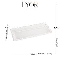 Travessa Cristal Lyor Coração 30X13X3 Retangular Incolor Elegante Versátil - 9