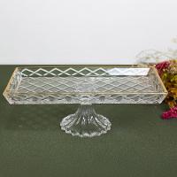 Travessa Cristal Lyor Deli Diamond com Pé 34,5cm Elegante Versátil Requintada Incolor - 5