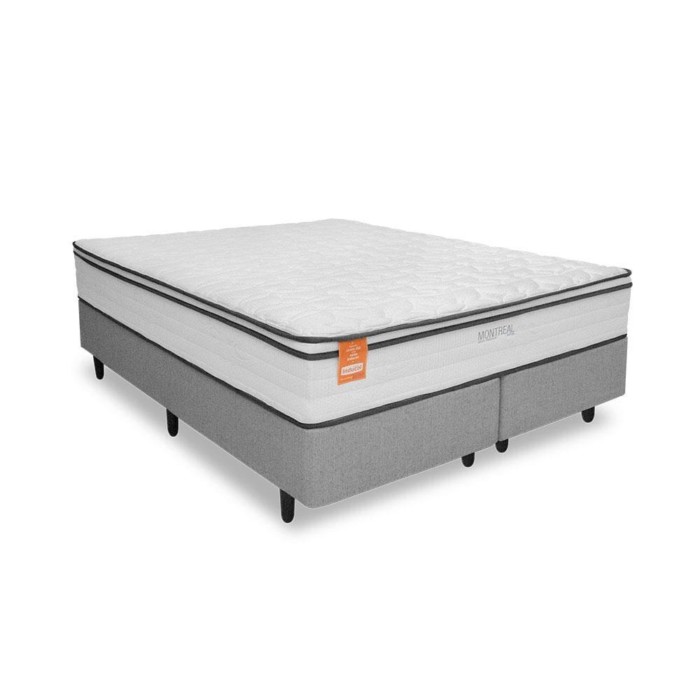 Cama Box Casal King Size MGA Itaflex Colchão Inducol Montreal, Box Bipartido e Molas Ensacadas Europillow - 1