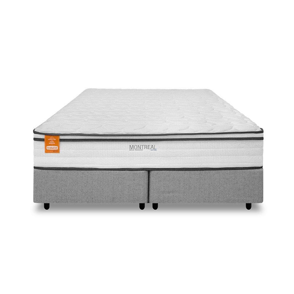 Cama Box Casal King Size MGA Itaflex Colchão Inducol Montreal, Box Bipartido e Molas Ensacadas Europillow - 2