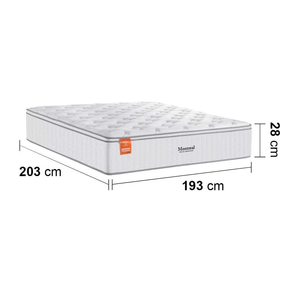 Cama Box Casal King Size MGA Itaflex Colchão Inducol Montreal, Box Bipartido e Molas Ensacadas Europillow - 6