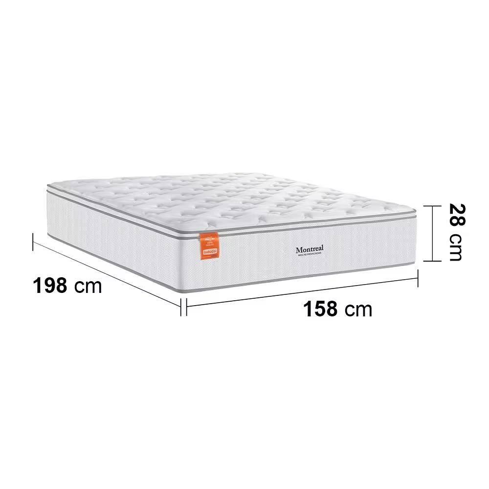 Cama Box Casal Queen Size MGA Itaflex Universal Colchão Inducol Montreal Europillow Molas Ensacadas SoftGel - 6