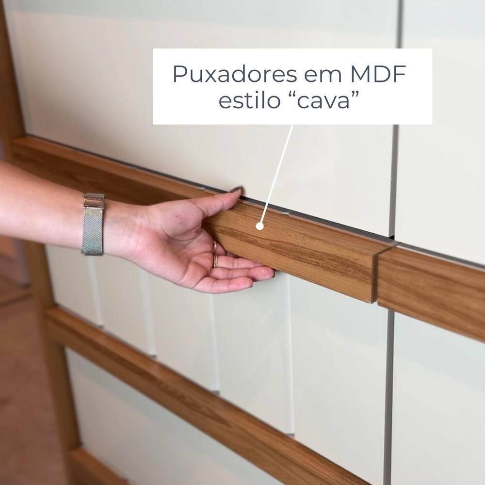 Cômoda 8 Gavetas Madetec Tarsila Corrediça Telescópica Ripado Angular Design Moderno - 15