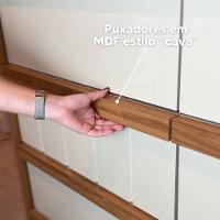 Cômoda 8 Gavetas Madetec Tarsila Corrediça Telescópica Ripado Angular Design Moderno - 7