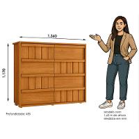 Cômoda 8 Gavetas Madetec Tarsila Corrediça Telescópica Ripado Angular Design Moderno - 9