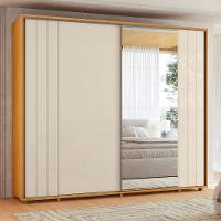 Guarda-Roupa Casal Madetec Dalí Com Espelhos 2 Portas de Correr 8 Gavetas Cabideiro Extensível Escada Retrátil - 1