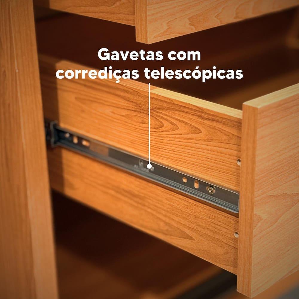Guarda-Roupa Casal Madetec Dalí 2 Portas de Correr 8 Gavetas Cabideiro Extensível Escada Retrátil - 8