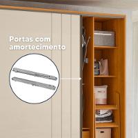 Guarda-Roupa Casal Madetec Dalí 2 Portas de Correr 8 Gavetas Cabideiro Extensível Escada Retrátil - 9