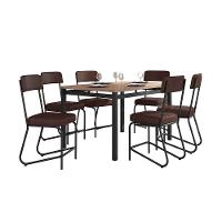 Conjunto Mesa Jantar Fabone Nagoia 6 Cadeiras Mesa Retangular 136x80cm Aço Carbono - 2