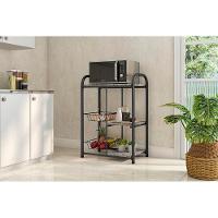 Fruteira Multiuso Fabone Aspen 2 Cestas Aço Carbono Pintura Epóxi 3 Prateleiras BP Preto Fosco - 1