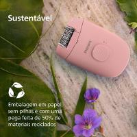 Depilador Philips Satinelle BRE229/00 Cabeça Lavável 2 Velocidades Capa Massageadora Banco e Rosa Bivolt - 8