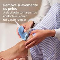 Depilador Philips Satinelle-C BRE247/00 Luz LED Cabeça Lavável 2 Velocidades Azul e Branco Bivolt - 8