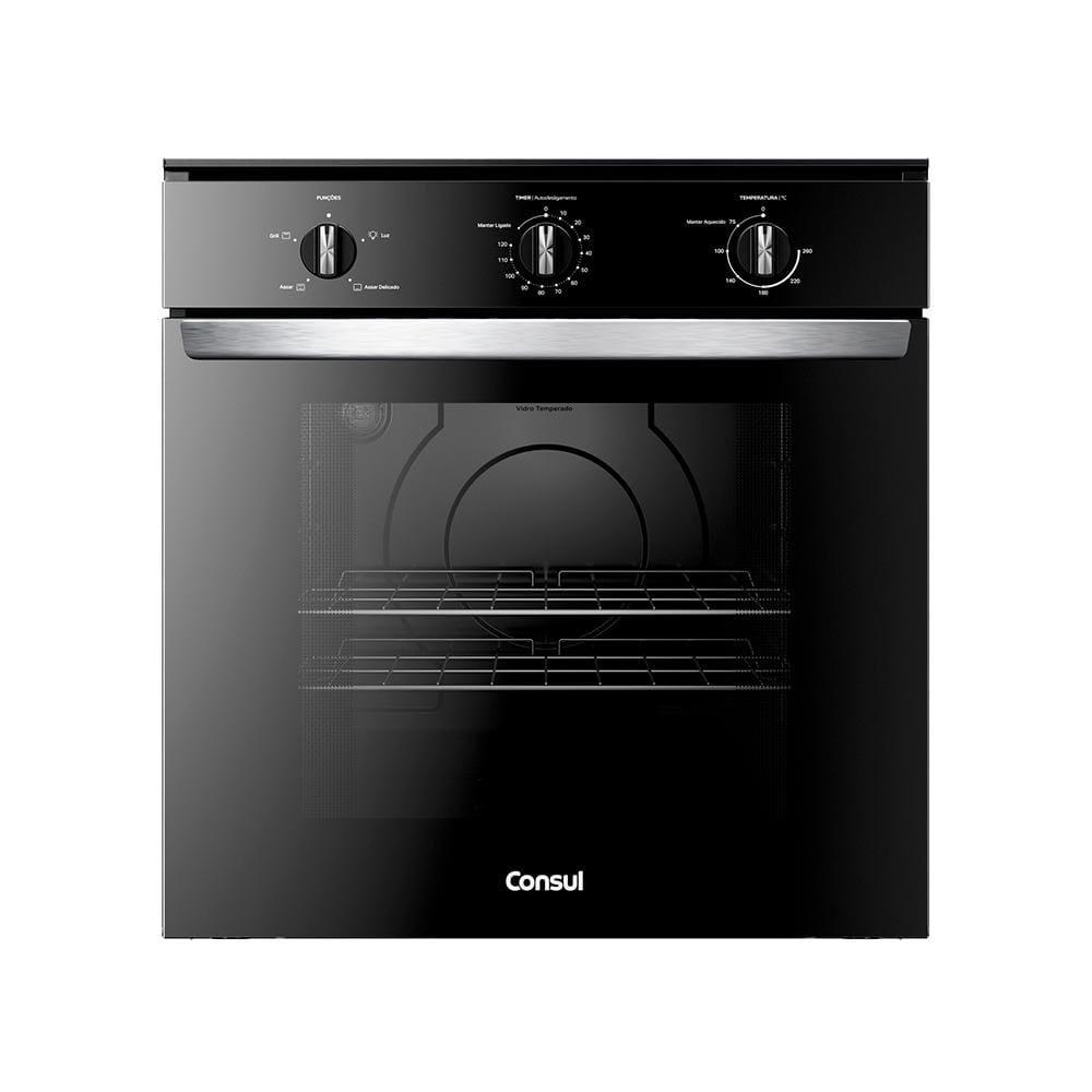 Forno Elétrico de Embutir Consul 84L COB84BE Porta Removível Timer Autodesligamento Luz Interna Preto - 1