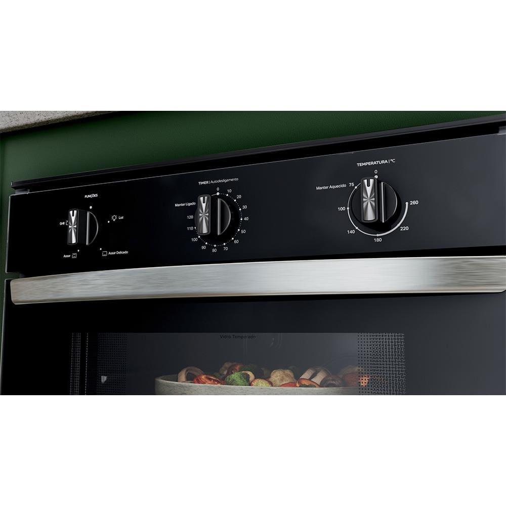 Forno Elétrico de Embutir Consul 84L COB84BE Porta Removível Timer Autodesligamento Luz Interna Preto - 4