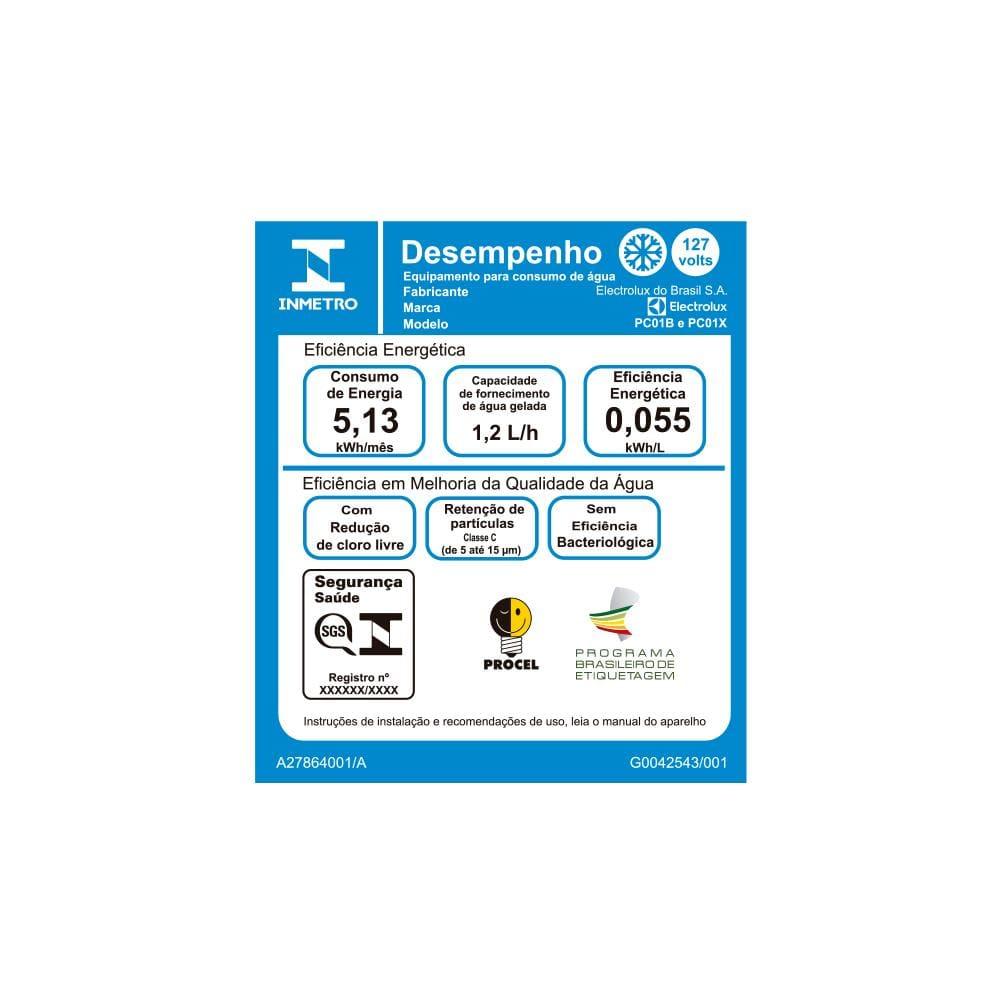 Purificador de Água Electrolux PC01B Sistema Eletrônico Aqua Pure Compressor Ecológico Branco - 8