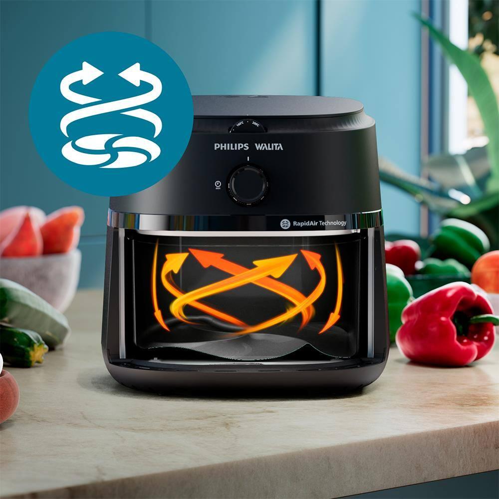 Fritadeira Airfryer Philips Walita Série 1000 XL 6,2L 1700W Grelha Removível Preto - 6