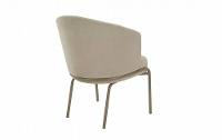 Poltrona Herval Hermes Pés em Metal Assento D33 Encosto D28 Bege - 3