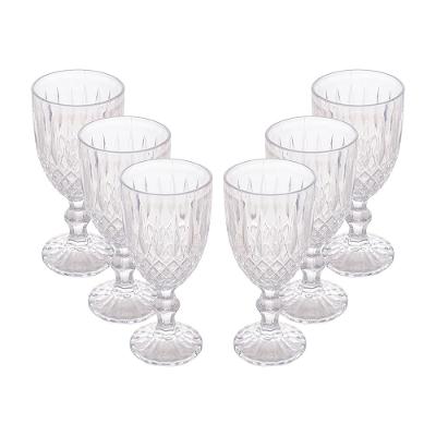 Conjunto 6 Taças Água Wolff Greek 320ml Vidro Sofisticada