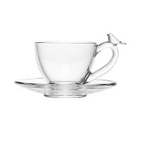 Conjunto 4 Xícaras de Chá Wolff Bird 180ml com Pires Cristal Ecológico - 2