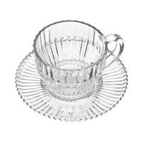 Conjunto 4 Xícaras de Chá Wolff Império 220ml com Pires Cristal Design Clássico - 2