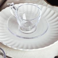 Conjunto 4 Xícaras de Café Wolff Bird 80ml com Pires Cristal Ecológico Relevo Artístico - 6