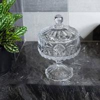 Potiche com Pé Wolff Louise Cristal 14x23cm Acabamento Premium - 3