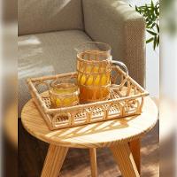 Conjunto 4 Copos Baixos Wolff 320ml Vidro com Sisal Natural Design Rústico - 6