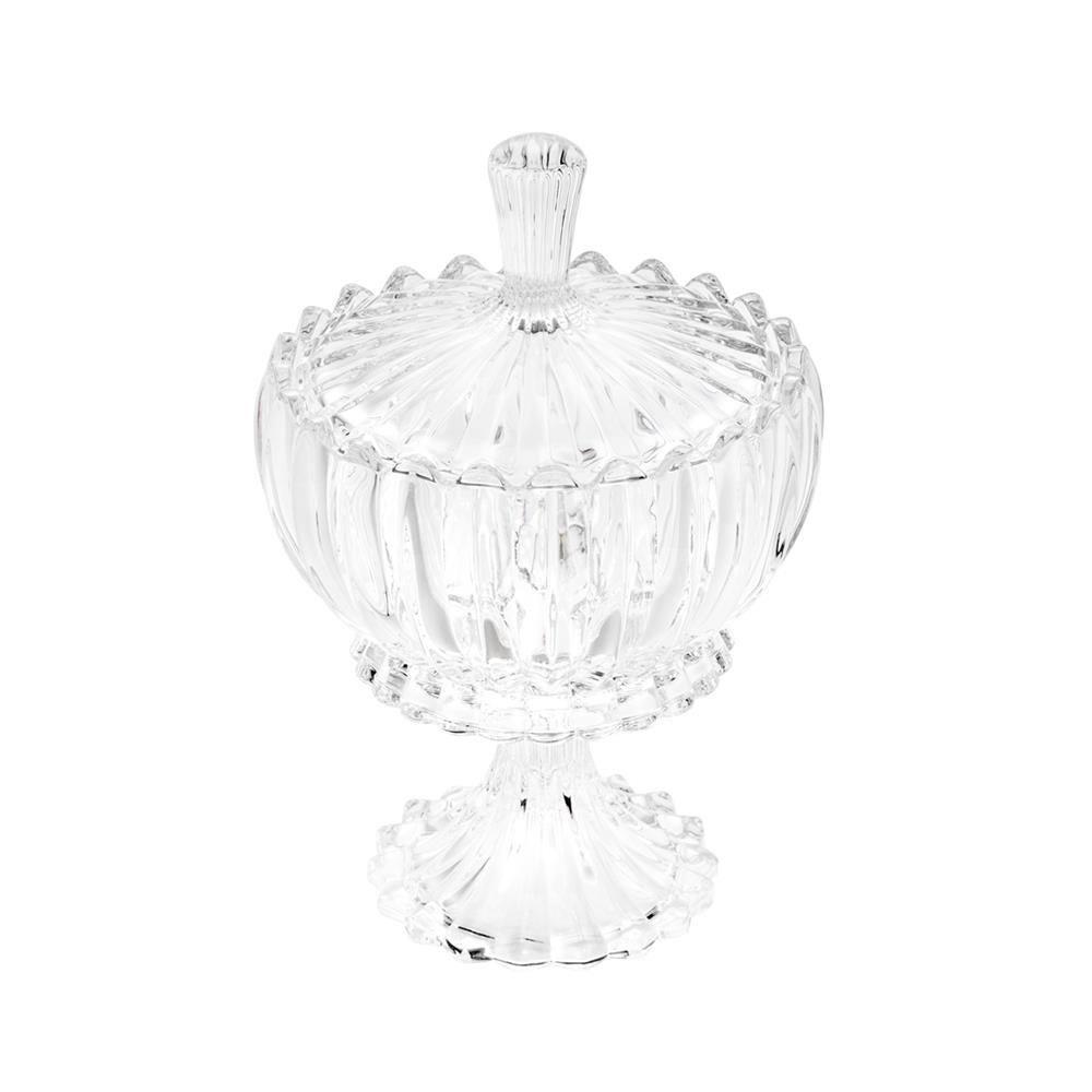 Potiche com Pé Wolff Geneva Cristal 17x25cm Acabamento Premium - 1