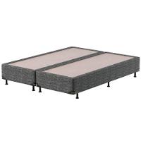 Cama Box King Size Probel Village D28 com Molas Ensacadas e Pillow Euro 68x193x203cm - Branco/Preto