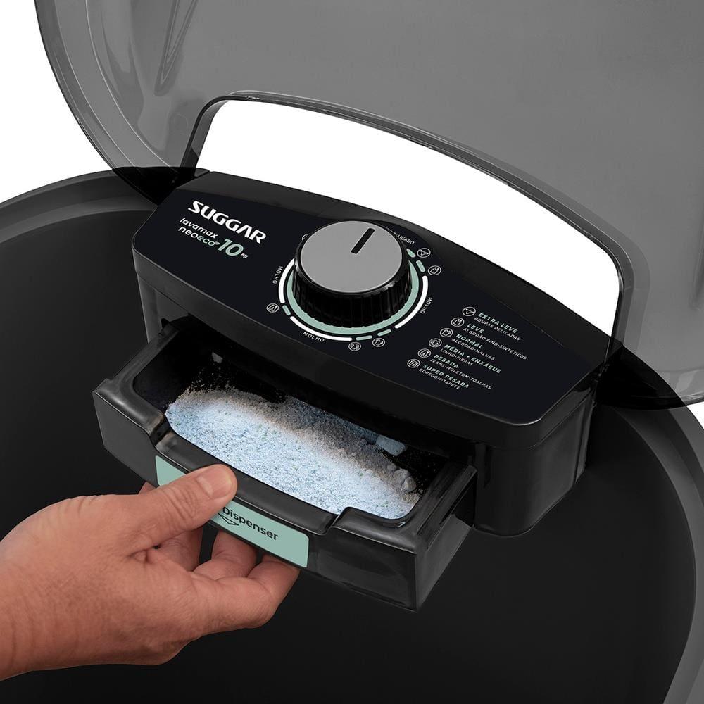 Lavadora Suggar Neo Eco 10kg 6 Programas de Lavagem 450W Preto - 8