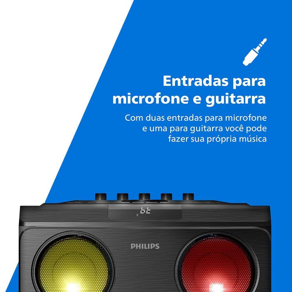 Caixa de Som Philips Party Speaker TAX5509 2400W Bluetooth Luzes LED Preta - 8