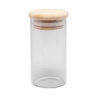 Porta Mantimento Wolff 120ml Vidro Borossilicato com Tampa Bambu Elegante - 1