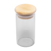 Porta Mantimento Wolff 120ml Vidro Borossilicato com Tampa Bambu Elegante - 2