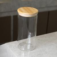 Porta Mantimento Wolff 120ml Vidro Borossilicato com Tampa Bambu Elegante - 5