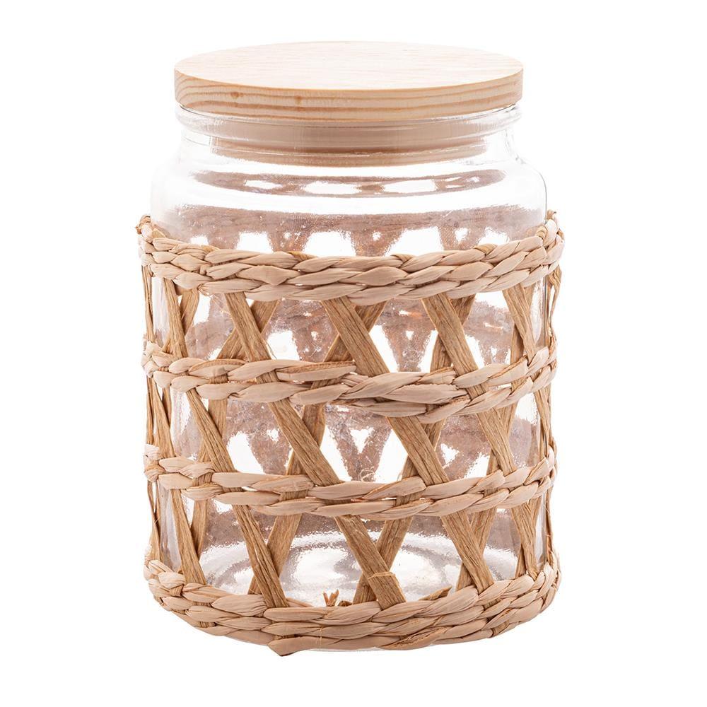 Porta Mantimentos Wolff 750ml Vidro com Sisal Tampa de Madeira - 1