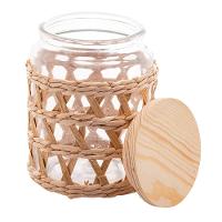 Porta Mantimentos Wolff 750ml Vidro com Sisal Tampa de Madeira