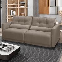 Sofá-Cama RBF Móveis Ibiza 3 Lugares 212cm Reclinável com Rodízios - 1