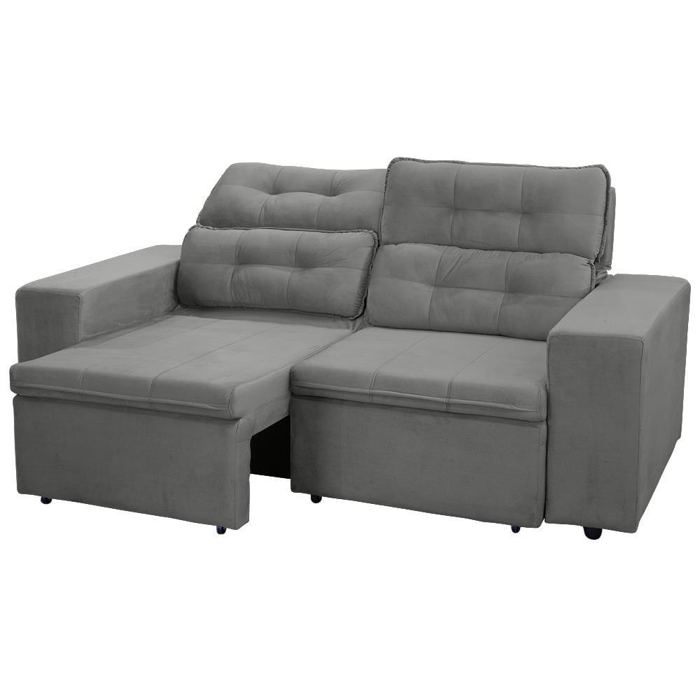 Sofá RBF Móveis Berlin 3 Lugares 202cm Retrátil Reclinável com Rodízios - 3