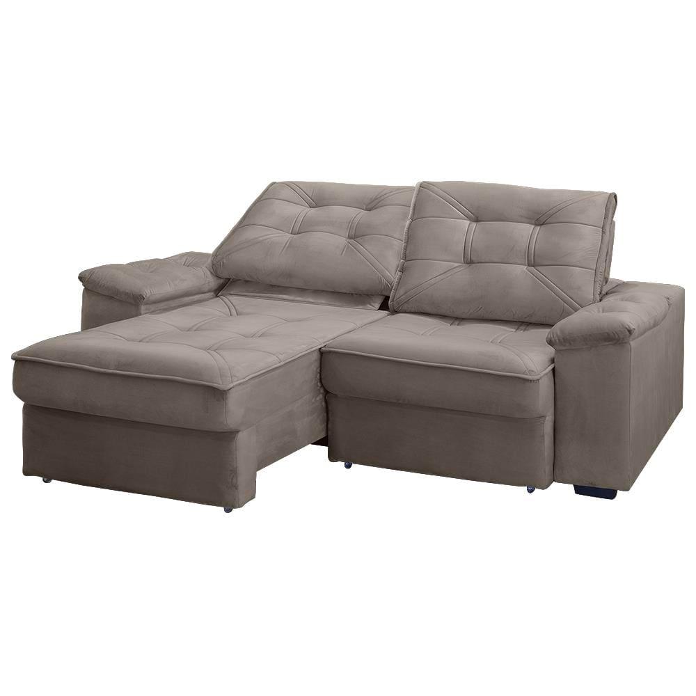 Conjunto Sofá RBF Móveis Ypê 4 Lugares 242cm Bipartido Retrátil Reclinável - 3