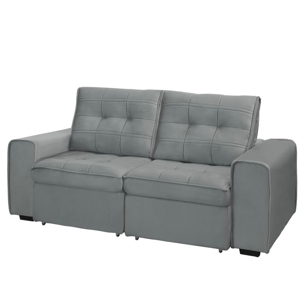 Sofá RBF Móveis Cedro 4 Lugares 242cm Bipartido Retrátil Reclinável - 2