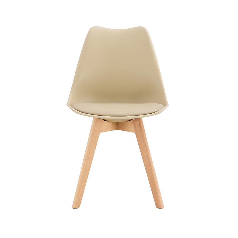 Cadeira Conthey Eames Leda Design Ergonômico Estofada Courino Base Madeira - 4