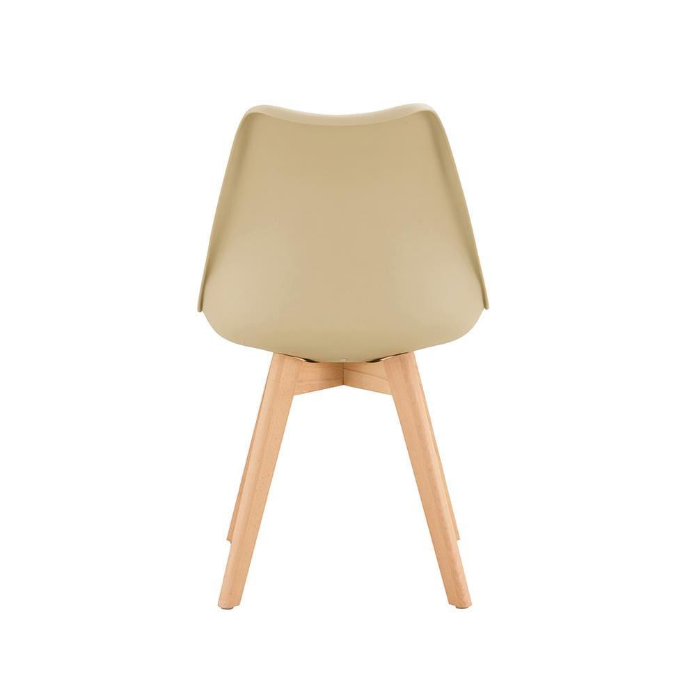 Cadeira Conthey Eames Leda Design Ergonômico Estofada Courino Base Madeira - 6