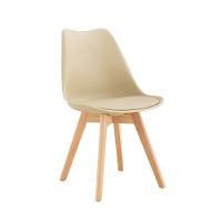 Cadeira Conthey Eames Leda Design Ergonômico Estofada Courino Base Madeira - 3
