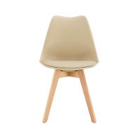 Cadeira Conthey Eames Leda Design Ergonômico Estofada Courino Base Madeira