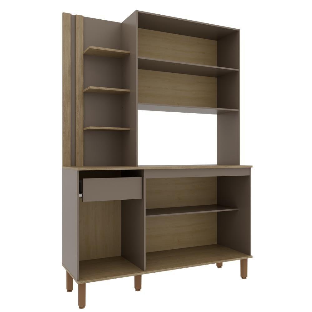 Cozinha Compacta Bartira Safira 135cm 5 Portas e 3 Prateleiras - 4