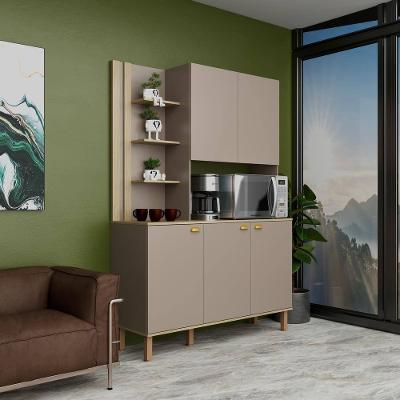 Cozinha Compacta Bartira Safira 135cm 5 Portas e 3 Prateleiras