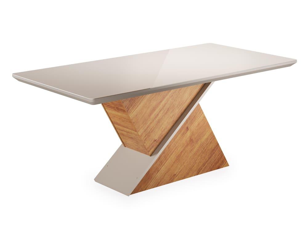 Conjunto Mesa de Jantar Viero Atlantis 200x90cm 8 Cadeiras Estofadas Tampo de Vidro Revestimento em Veludo - 3