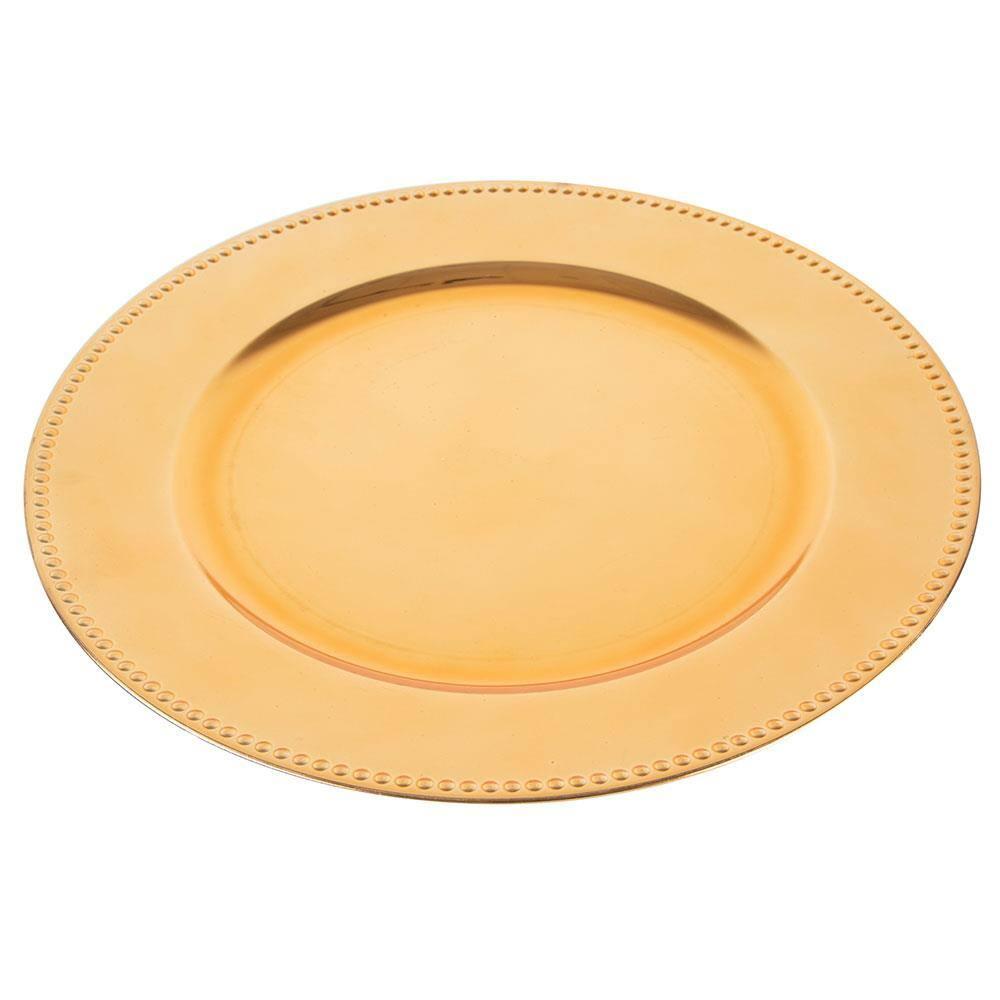 Sousplat de Plástico Wolff Mesa 61024 Dourado - 33 cm - 1