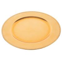 Sousplat de Plástico Wolff Mesa 61024 Dourado - 33 cm - 1